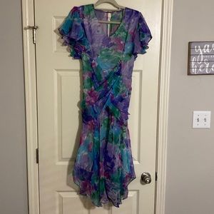 Flowy watercolor dress